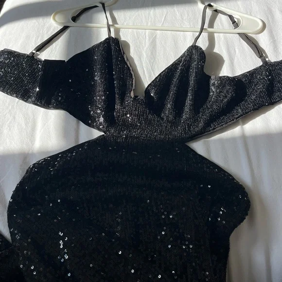 Bardot Black Sequin Dress - Picture 2 of 4